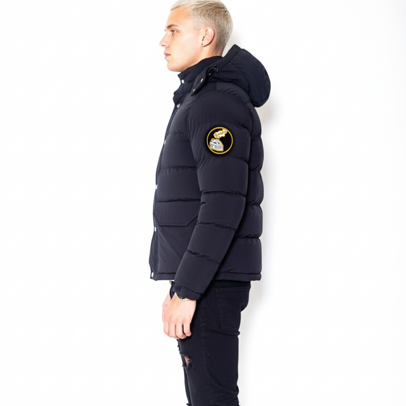 Men’s Black Hooded Puffer Jacket